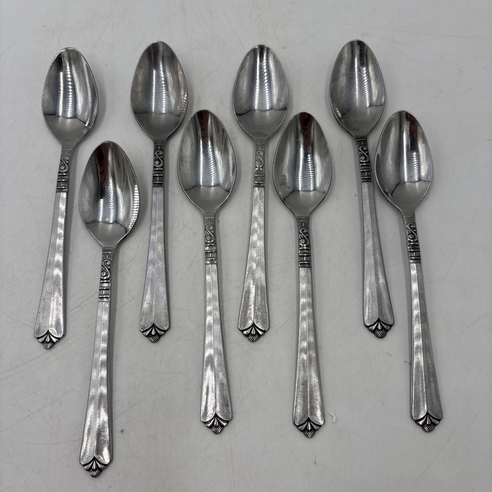 (6) Oval Soup Spoons Orleans Silver ORL31 Stainless